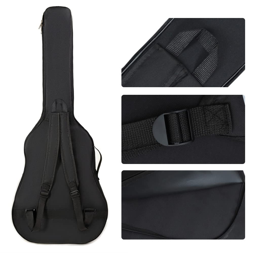 36 Inch Acoustic Guitar Gig Bag Waterproof Dual Adjustable Shoulder Strap 5mm Padding Backpack with Accessories -For 36 Acoust