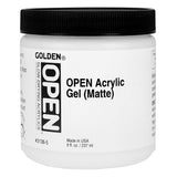 OPEN SlowDrying Acrylics by GOLDEN, Acrylic Gel (Matte), 8 fl oz. jar