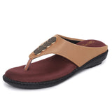 Ortho Joy Fancy Doctor Slippers | Stylish Chappal For Women | Comfortable Sandals For Women Stylish,Beige,4,B0B15H896L