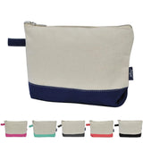 NGIL Jute/Canvas Large Travel DYI Cosmetic Bag Pouch for Women Multipurpose Travel Toiletry Pouch, Personalized Makeup Bag, Best