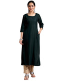 Libas Women'S Viscose Rayon Woven Design Straight Kurtas (29237O_Green