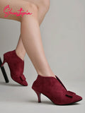 Shoetopia Solid Bow Detailed Cherry Pumps For Girls-Eu38,Bronze,5,B0D5HGC884