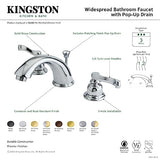 Kingston Brass Kb8968Fl Royale Widespread Bathroom Faucet With Brass Pop-Up Drain, 5-3/4, Brushed Nickel