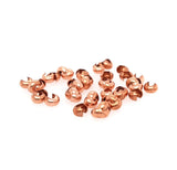 50pcs Copper Open Crimp Bead Covers, 4MM, By CRAFT WIRE