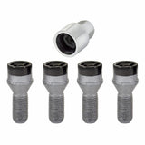 McGard Wheel Lock Bolt Set for BMW X5 2006-2019 | Cone Seat | M14 x 1.25 | 17mm Hex | 27.3mm Shank Length | 4-Pack | Black