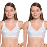 Trylo Jaya Bra Combo-32-White-B-Cup - Pack Of-2,WHITE,32,B0F1MTL6TB