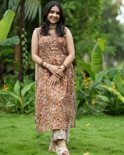 Gosriki Women'S Rayon Blend Straight Printed Kurta With Pant & Dupatta (Nayaghat Mustard-Gs_Xl_Mustard_X-Large),Mustard,,B0DD7692G2