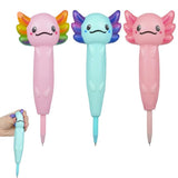 Axolotl 8Squishy Pen 3 Pack - Office, School- Fun Squishy Pens- Anxiety, ADHD, Party Favors, Prizes, Office