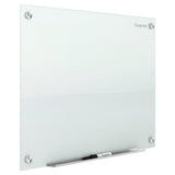 Quartet Magnetic Glass Dry Erase White Board, 4 x 3 Whiteboard, Infinity Frameless Mounting, White Surface (G4836W)