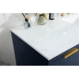 Elegant Decor Blake 60 Aluminum Alloy Mdf Single Bathroom Vanity In Blue