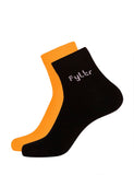 FYLTR Mens Ankle Length Socks Solid Color | Pack of 2 | Anti-microbial | Anti-odor (Every Ebony-Blue Bomber),Classic