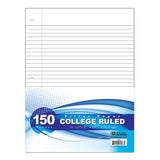 BAZIC Filler Paper Loose Leaf Papers 100 Sheet, College Ruled 3 Hole Punched for Ring Binders, for Office School Student Writing