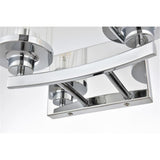 Living District Saanvi 2-Light Iron & Glass Bath Sconce In Chrome/Clear