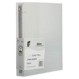 JAM PAPER Plastic 1 inch Binder - Clear 3 Ring Binder - Sold Individually