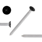 QISHENG Black Head 100 PCS #4x3/4(0.75 inch) Stainless Steel Phillips Flat Head Wood Screws,Stainless Steel 18-8 A2(304) Screw