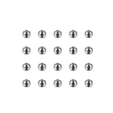HARFINGTON 40pcs Beads 5mm Stainless Steel 1.5mm Hole Dia Bead for DIY Crafts, Silver Tone