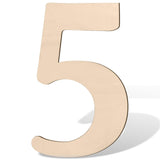 17 inch Large Wooden Numbers for Party Decor, Big Wood Number 5 for Wall Decor, Unfinished Blank Giant Wooden House Numbers, Woo