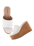 Shoetopia Women'S Block Heel Sandal,White,5,B0DCSJHJ17