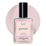Manucurist Green Nail Polish Blossom - Light Pink Nail Polish - 9-Free, Plant-Based and Vegan - Manicure - Made in France - 15 m