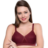 Trylo Women'S Non-Wired Bra (Krutika-102_Maroon_44F),Maroon,44,B00Y3FVVBK