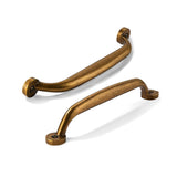 CABDM 10 Pack 6 inch Hole Center Antique Brass Vintage Aged Old Cabinet Pulls - Heavy Duty Solid Drawer Hardware Handles Kitchen