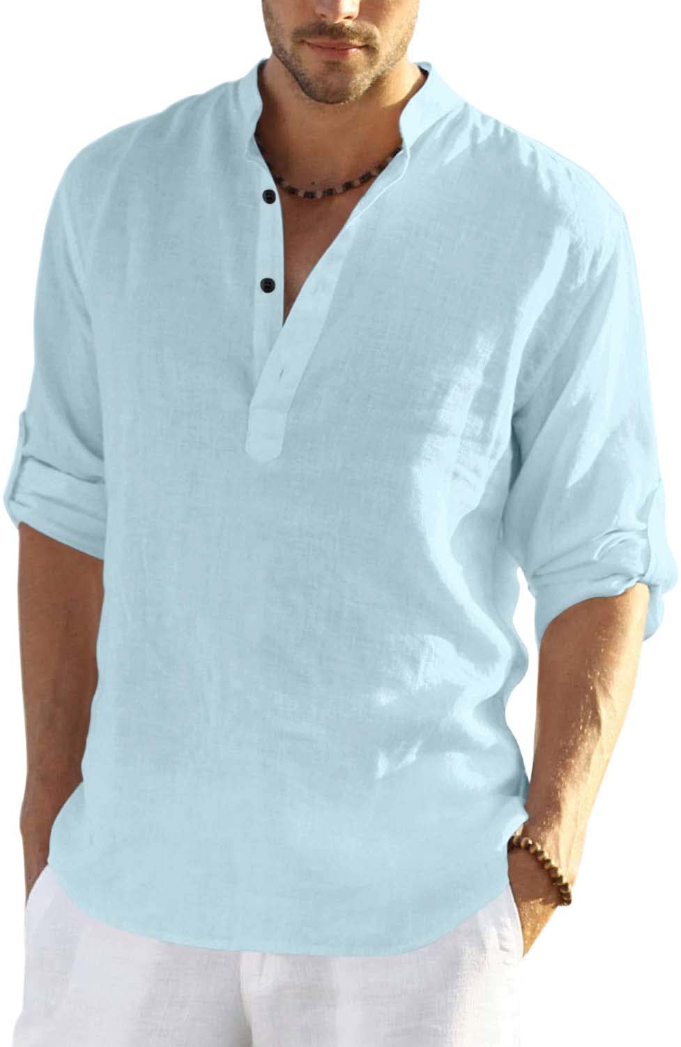 Bellstone Men'S Cotton Blend Solid Regular Shirt (Kurta800_Aqua_Xxl