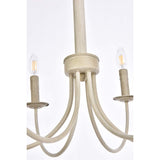 Living District Indoor Modern Home Decorative Bright Ceiling Brielle 6 Lights Pendant In Weathered Dove