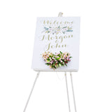 Falling in Art 65 A-Frame Tripod Easel Stand, Wooden Display Easel with Adjustable Canvas Holder, Floor Easel for Wedding Signs,