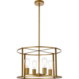 Living District Indoor Modern Home Decorative Bright Ceiling Agnys 4 Lights Pendant In Brass