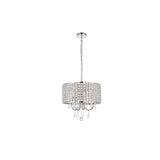 Living District Elise 4-Light Transitional Style Metal Pendant In Chrome