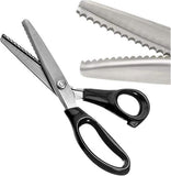 Gemsy Pinking Shears Professional Zig Zag Fabric Scissors With Wavy Cutting Edge | Heavy Duty Decorative Edge Scissors For Sew
