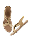 Shoetopia Cross Strap Beige Flat Sandals For Women & Girls -Eu38,Beige,5,B0D8QBRMYQ