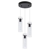 votag Kitchen Lighting Pendant, Modern Pendant Light with Black Finish, Pendant Lights for Kitchen Island Restaurant, Dining Roo