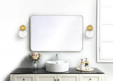 Living District Kai 1-Light Metal & Glass Bath Sconce In Chrome/Clear