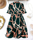 Leriya Fashion Dress for Women | One Piece Dress for Women | Beach Dress for Women (Large, Green)