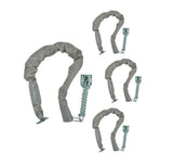 QCAA Extra Heavy Storm Door Chain Check, 25-1/2 Length, Zinc Die Cast Base, Satin Chrome, Steel Hook, Plastic Tube, 4 Pack, Made