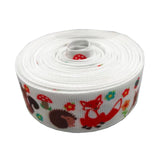 MMvolesy 10 Yards 7/8 (22mm) Hedgehog and Fox Pattern Animals Printed Grosgrain Ribbons for DIY Handmade Materials.for Gift Box 
