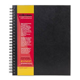 Creative Mark Double Wire Spiral Bound Field Sketch Book [160 Pages 8.5 x 11], Black Embossed Leatherette Journal, Light Crea