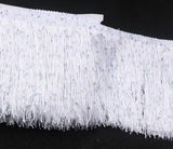 YYCRAFT 6 Hoogram Sequin Chainette Tassel Fringe Trim by The Yard Garland Dance Costume Trimming Party Decoration(5 Yards,White