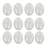 MAHAVIMOKSA Bulk 100pcs Flat Back Clear Glass Dome Cabochons Clear Magnifying Cabs Non-calibrated for DIY Photo Pendant Craft Je
