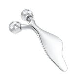 3D Metal Facial Roller Massager- Improves Complexion & Remove Eye Wrinkles, Face Massage Tool - Skin Tightening & Toning, Gua Sh