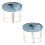 Accmor Baby Formula Dispenser On The Go, Non-Spill Rotating Four-Compartment Formula Container to Go, Milk Powder Kids Snack Con