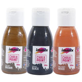 Immix Chalk Paint Set, Brown ;Black;Red Cherry Wood Chalky Finish 100 Ml Each