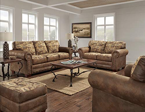 American Furniture Classics Model River Bend 4-Piece Upholstery Set, Brown