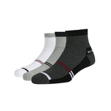 Peter England MenS Cotton Ankle Length Socks (Pack Of 3) White, Light Grey Melange, Anthra Melange