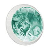 LORVIES 4 Pack 1.37 Marble Decorative Cabinet Knobs, ABS Cabochon Glass Round White, Dresser Drawer Door Handles Pulls for Home 