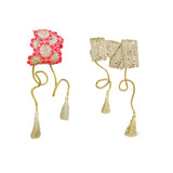 The Cool Grandmom WomenS Golden Waist Belt For Sarees And Ethnic Wear Combo Pack Navratri Combo Of 2 Size 40 Inch(Red Flowergo