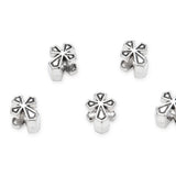 40pcs Cross Sign Large Hole Religious Beads (4.5mm Hole) Antique Silver