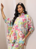 Libas Womens Printed Silk Blend Co-Ord Set For Women Multicolour 2Xl 400236O