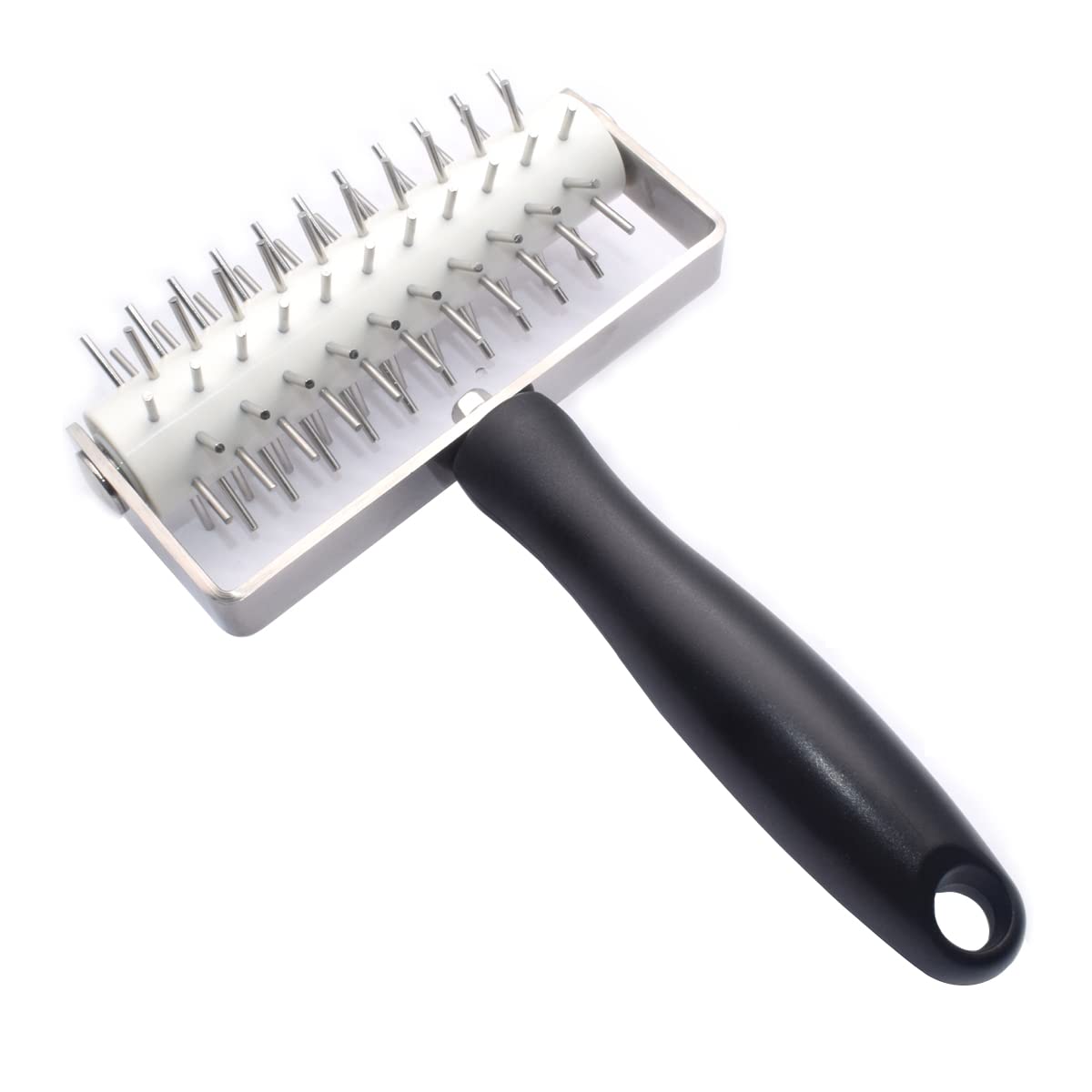 AMPSEVEN Pizza Dough Docker Roller - Professional Stainless Steel Pastry Docker Roller with Spike for Homemade Baking Cake crack